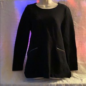Black ribbed tunic. Size S.